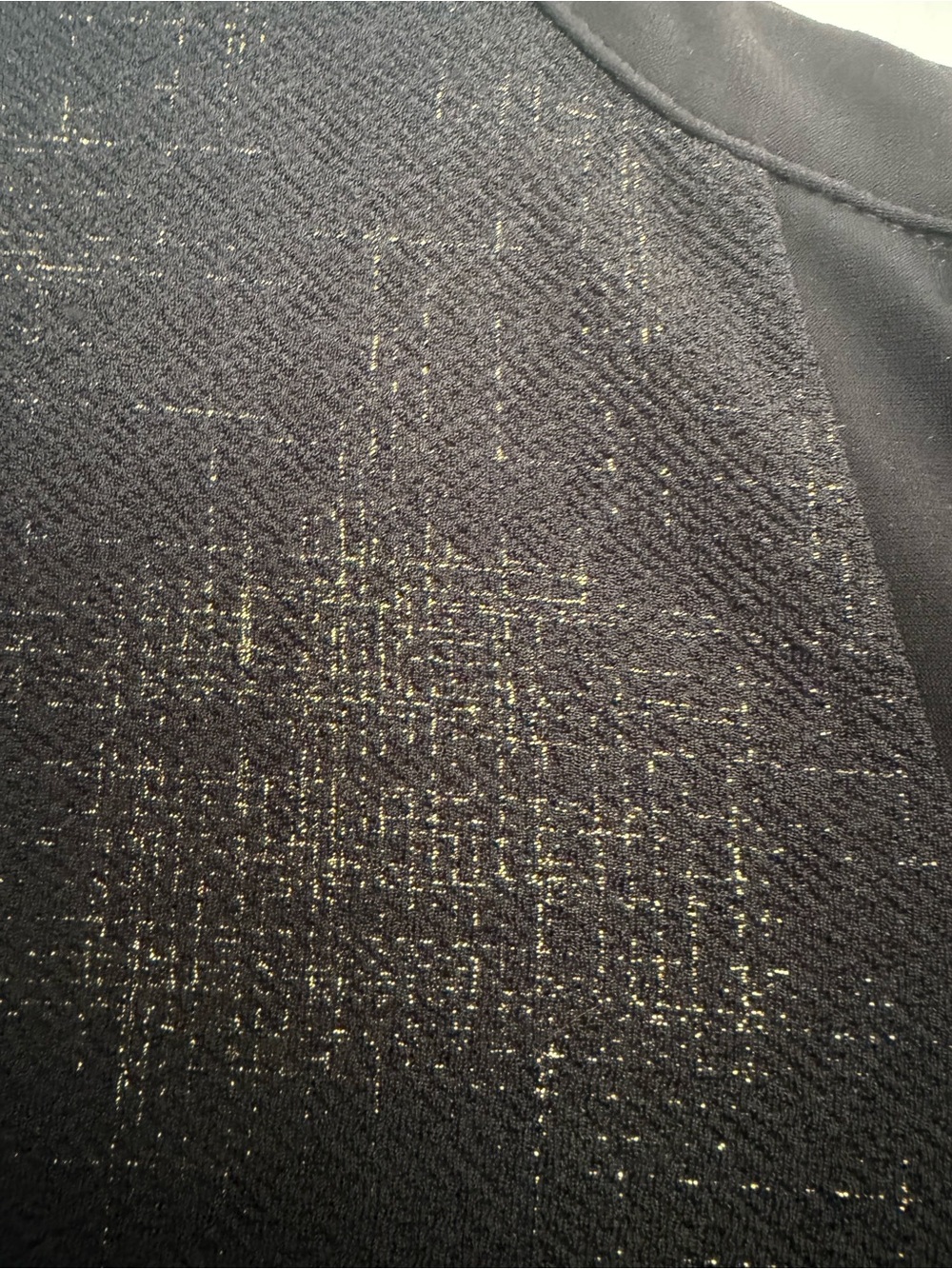 Catherines Black Tunic with Subtle Metallic Sheen - Picture 2 of 4